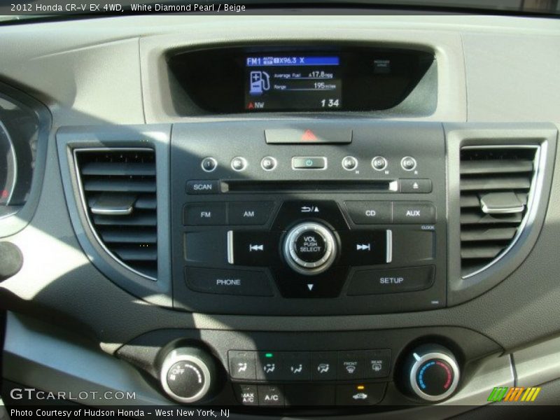 White Diamond Pearl / Beige 2012 Honda CR-V EX 4WD