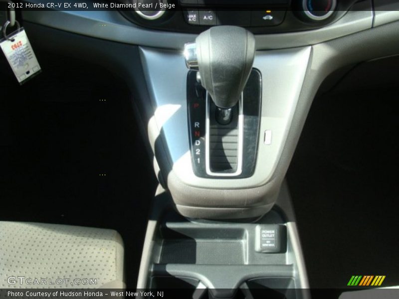 White Diamond Pearl / Beige 2012 Honda CR-V EX 4WD