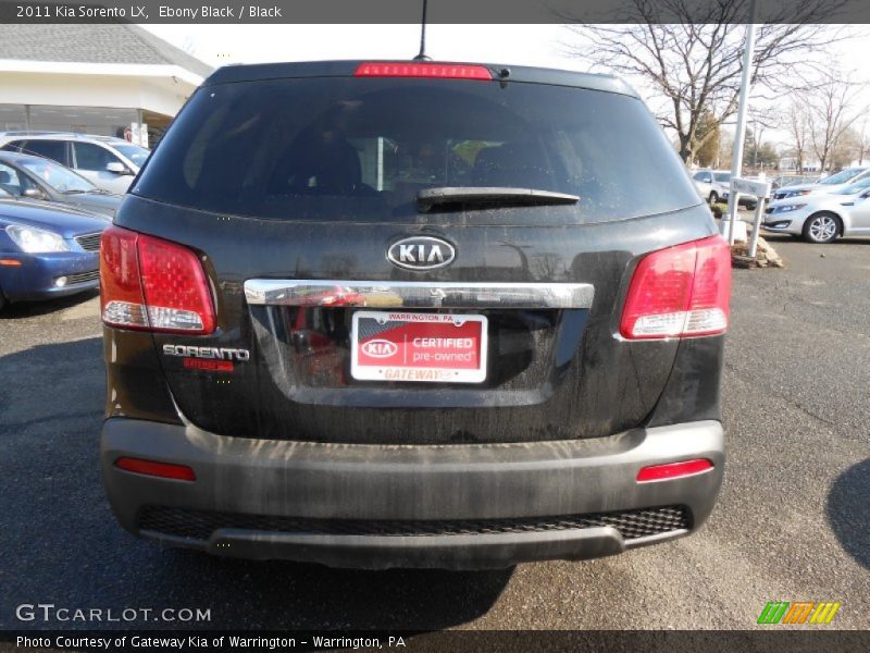 Ebony Black / Black 2011 Kia Sorento LX