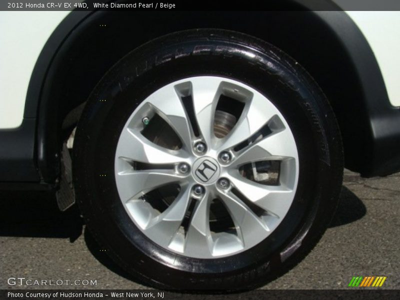 White Diamond Pearl / Beige 2012 Honda CR-V EX 4WD