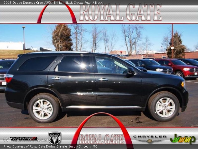 Brilliant Black Crystal Pearl / Black 2013 Dodge Durango Crew AWD
