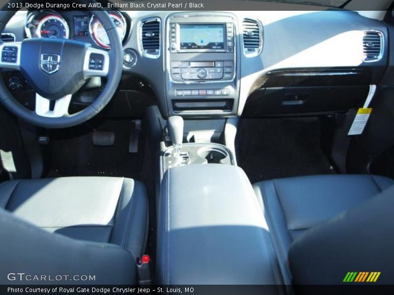 Brilliant Black Crystal Pearl / Black 2013 Dodge Durango Crew AWD