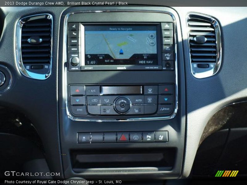 Brilliant Black Crystal Pearl / Black 2013 Dodge Durango Crew AWD