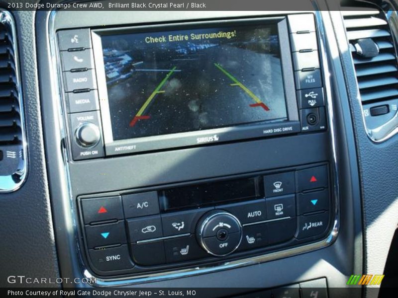 Brilliant Black Crystal Pearl / Black 2013 Dodge Durango Crew AWD