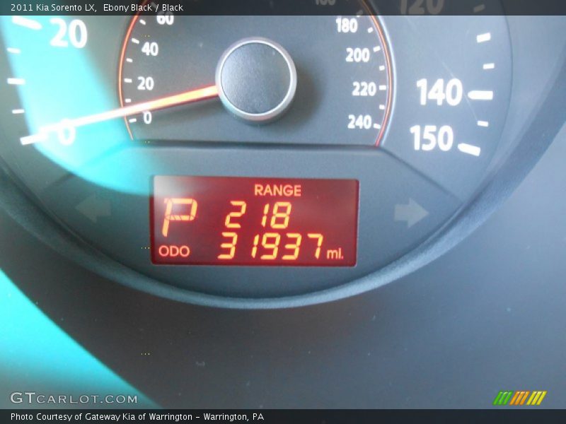 Ebony Black / Black 2011 Kia Sorento LX