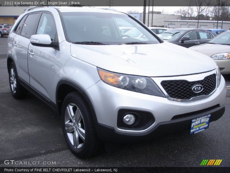 Bright Silver / Black 2012 Kia Sorento EX V6