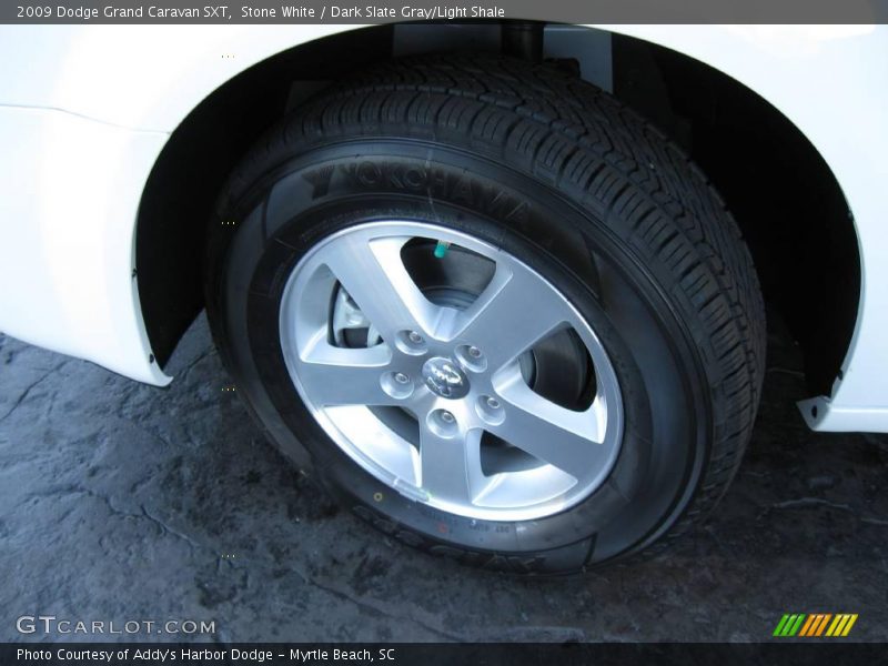 Stone White / Dark Slate Gray/Light Shale 2009 Dodge Grand Caravan SXT