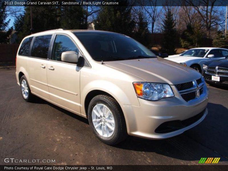 Sandstone / Black/Light Graystone 2013 Dodge Grand Caravan SXT
