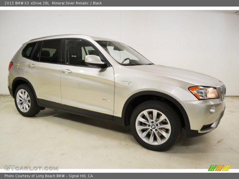 Mineral Silver Metallic / Black 2013 BMW X3 xDrive 28i