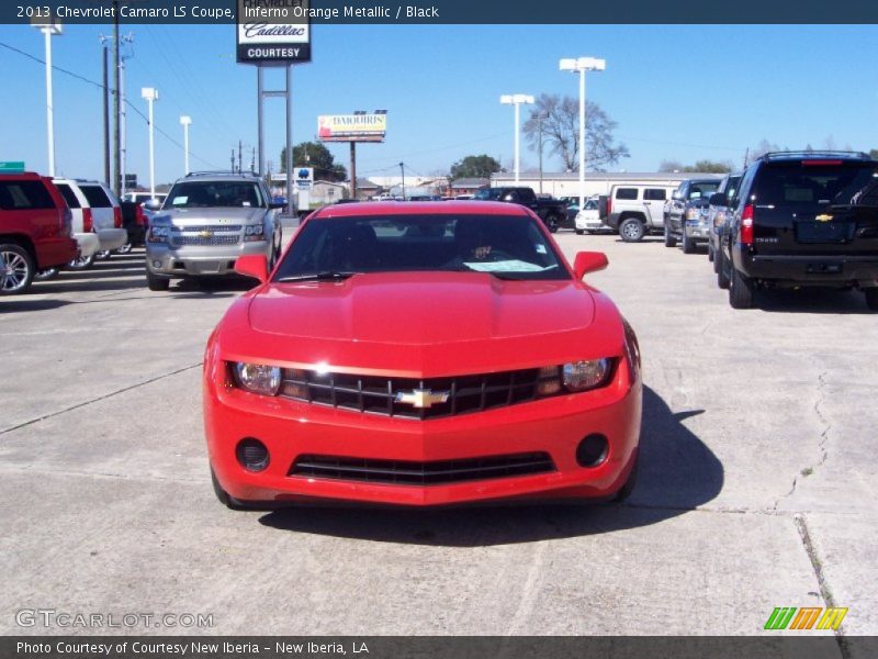 Inferno Orange Metallic / Black 2013 Chevrolet Camaro LS Coupe