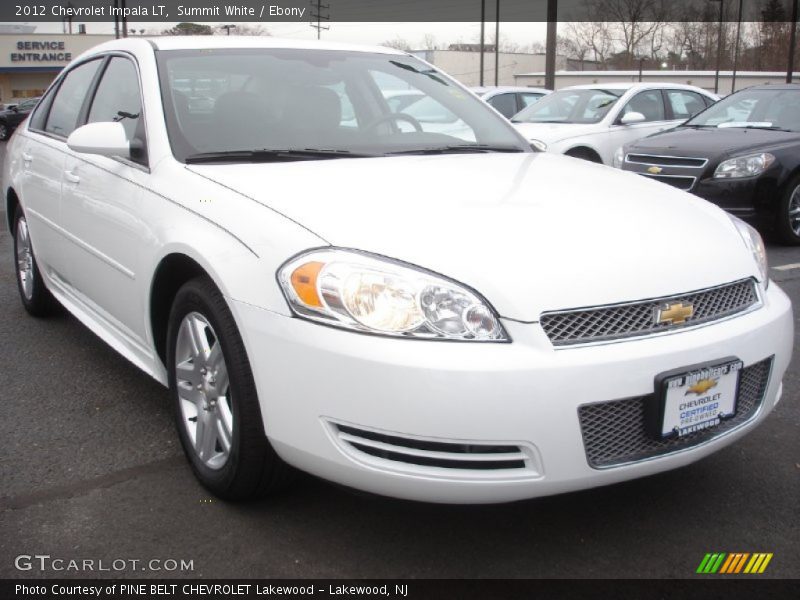 Summit White / Ebony 2012 Chevrolet Impala LT