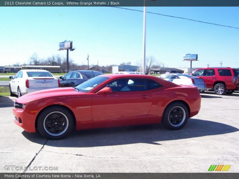 Inferno Orange Metallic / Black 2013 Chevrolet Camaro LS Coupe