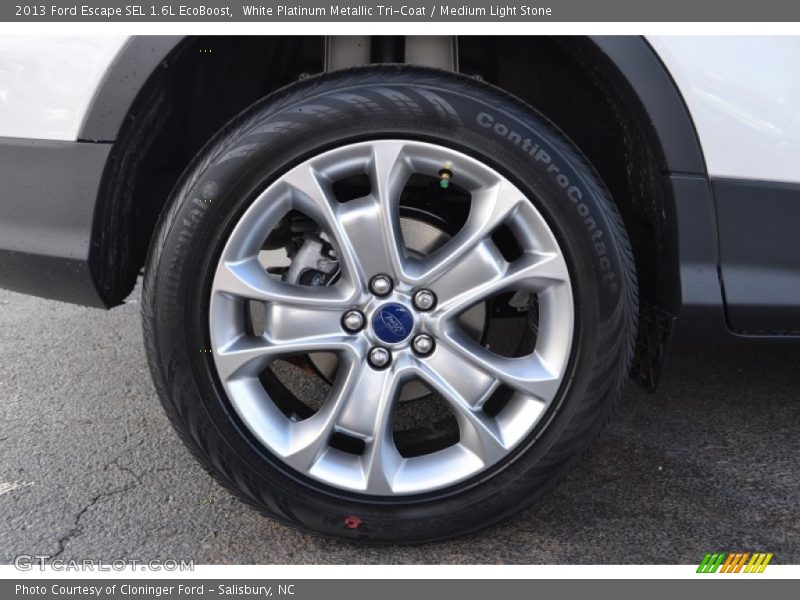 White Platinum Metallic Tri-Coat / Medium Light Stone 2013 Ford Escape SEL 1.6L EcoBoost