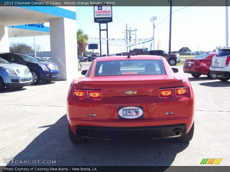 Inferno Orange Metallic / Black 2013 Chevrolet Camaro LS Coupe