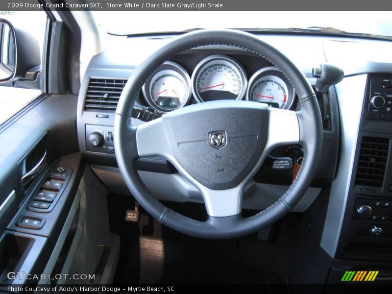 Stone White / Dark Slate Gray/Light Shale 2009 Dodge Grand Caravan SXT