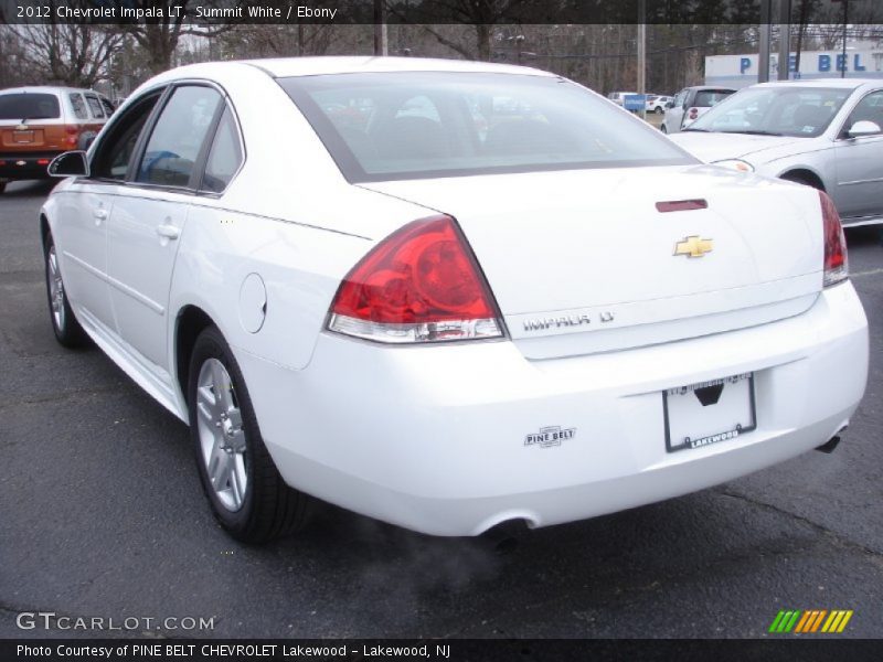 Summit White / Ebony 2012 Chevrolet Impala LT