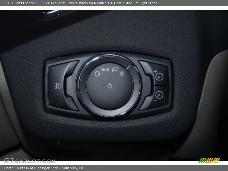 White Platinum Metallic Tri-Coat / Medium Light Stone 2013 Ford Escape SEL 1.6L EcoBoost