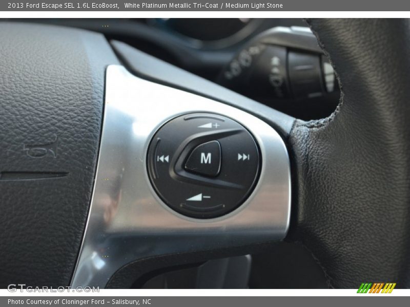White Platinum Metallic Tri-Coat / Medium Light Stone 2013 Ford Escape SEL 1.6L EcoBoost