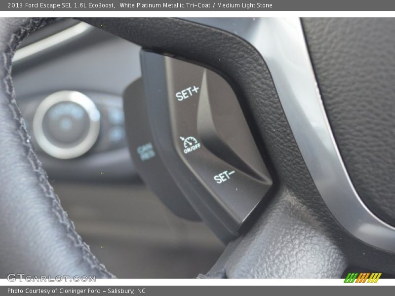 White Platinum Metallic Tri-Coat / Medium Light Stone 2013 Ford Escape SEL 1.6L EcoBoost