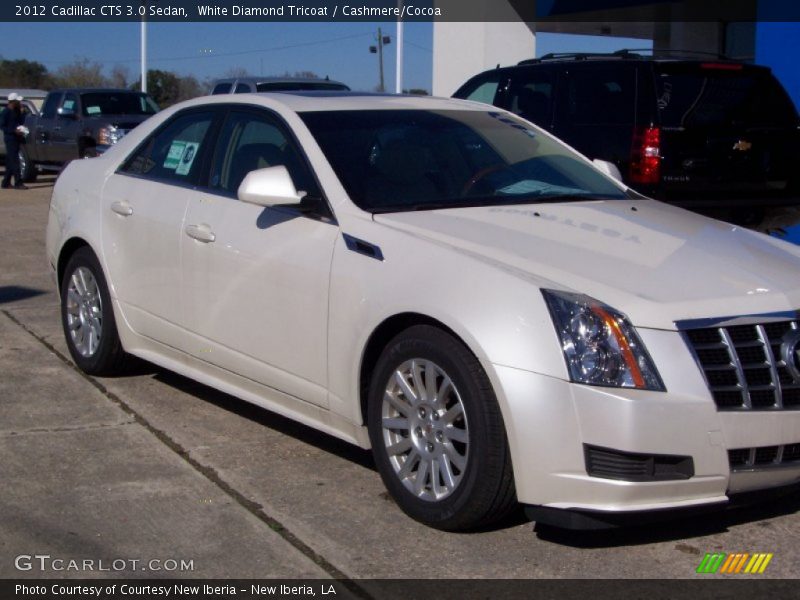White Diamond Tricoat / Cashmere/Cocoa 2012 Cadillac CTS 3.0 Sedan