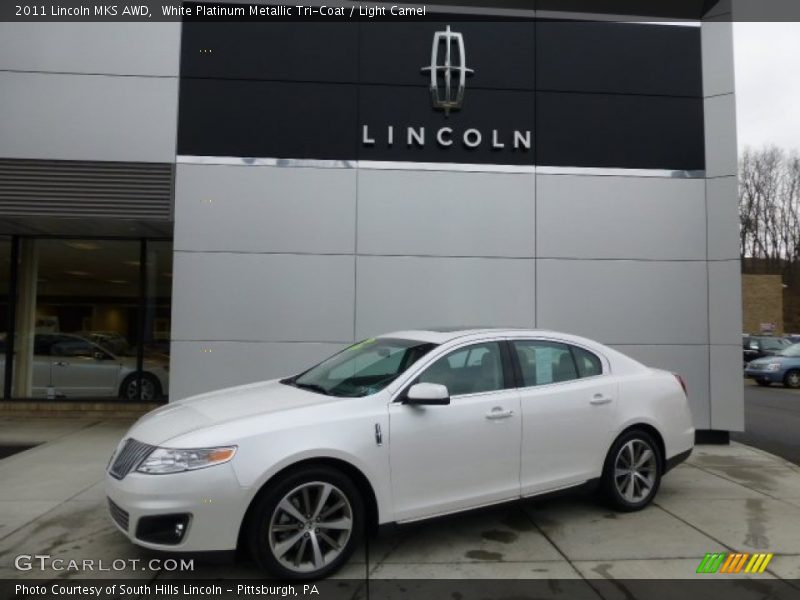 White Platinum Metallic Tri-Coat / Light Camel 2011 Lincoln MKS AWD