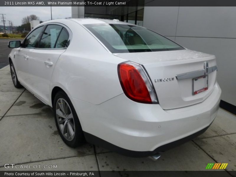 White Platinum Metallic Tri-Coat / Light Camel 2011 Lincoln MKS AWD