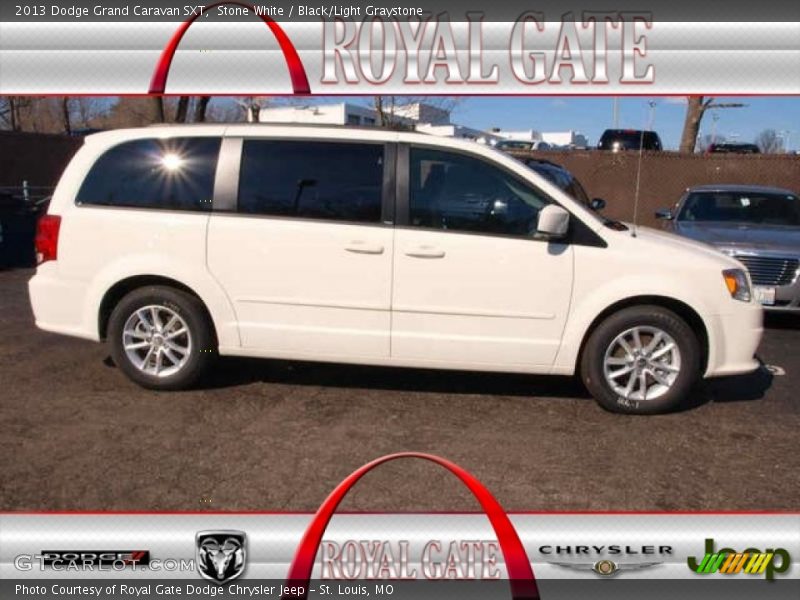 Stone White / Black/Light Graystone 2013 Dodge Grand Caravan SXT