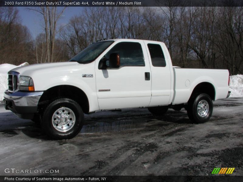 Oxford White / Medium Flint 2003 Ford F350 Super Duty XLT SuperCab 4x4