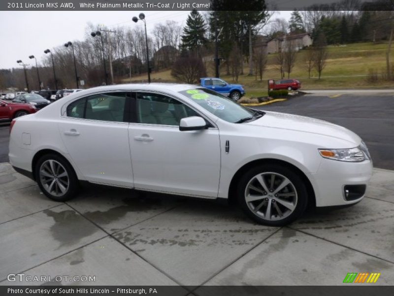 White Platinum Metallic Tri-Coat / Light Camel 2011 Lincoln MKS AWD