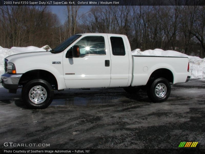 Oxford White / Medium Flint 2003 Ford F350 Super Duty XLT SuperCab 4x4