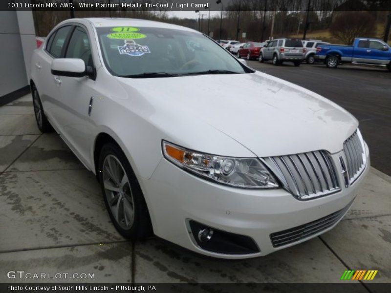 White Platinum Metallic Tri-Coat / Light Camel 2011 Lincoln MKS AWD