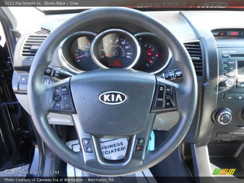 Ebony Black / Gray 2011 Kia Sorento LX