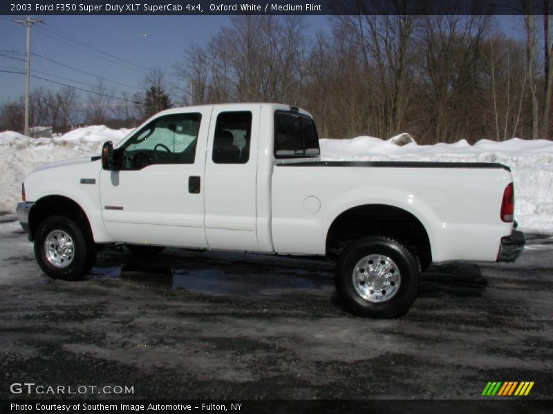 Oxford White / Medium Flint 2003 Ford F350 Super Duty XLT SuperCab 4x4
