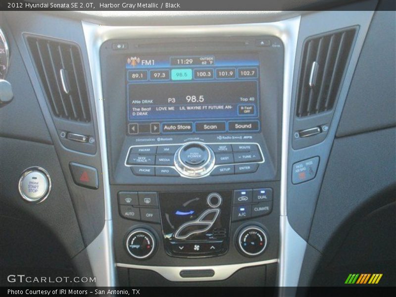 Harbor Gray Metallic / Black 2012 Hyundai Sonata SE 2.0T