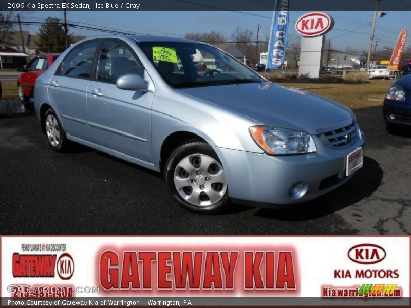 Ice Blue / Gray 2006 Kia Spectra EX Sedan