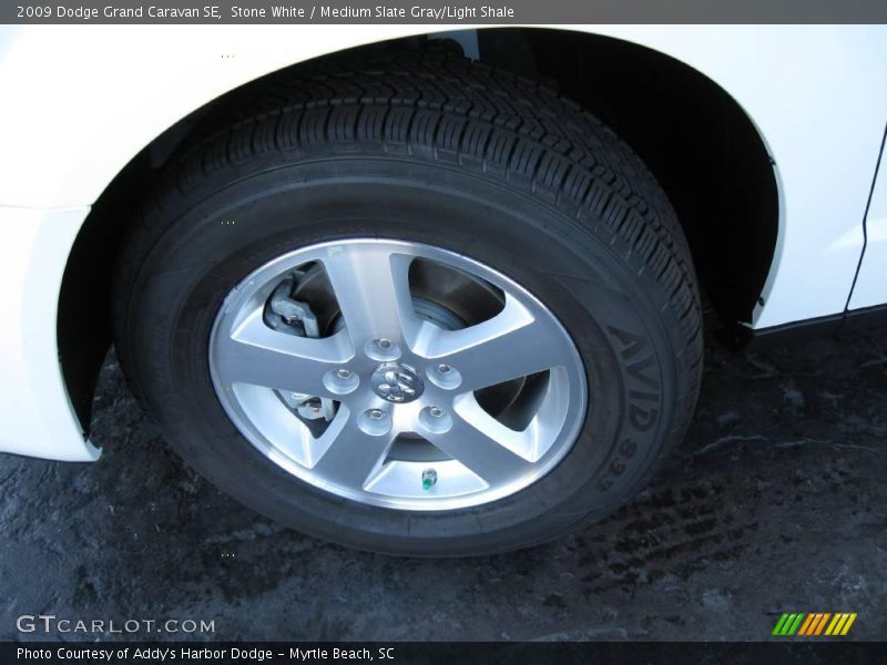 Stone White / Medium Slate Gray/Light Shale 2009 Dodge Grand Caravan SE
