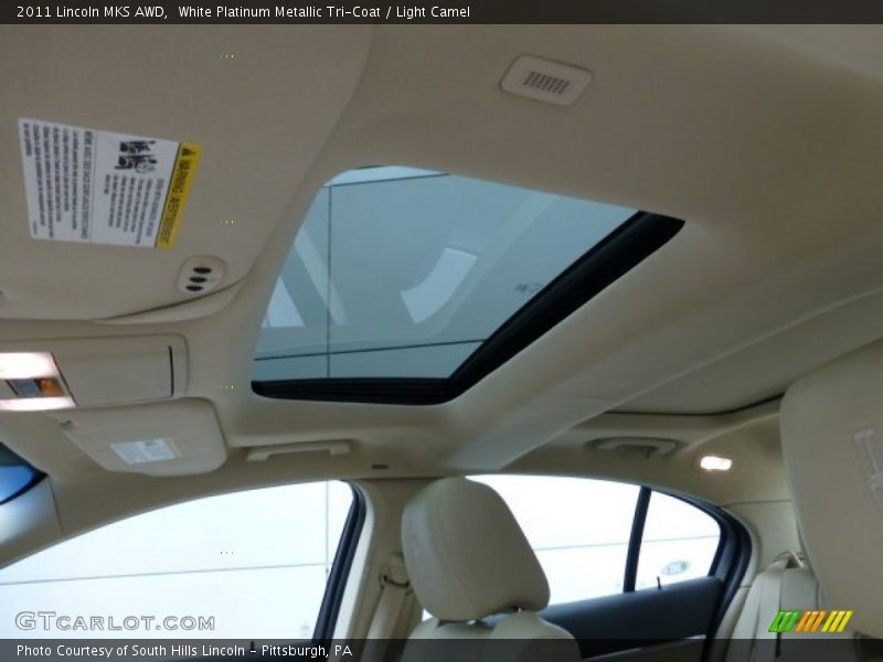 White Platinum Metallic Tri-Coat / Light Camel 2011 Lincoln MKS AWD