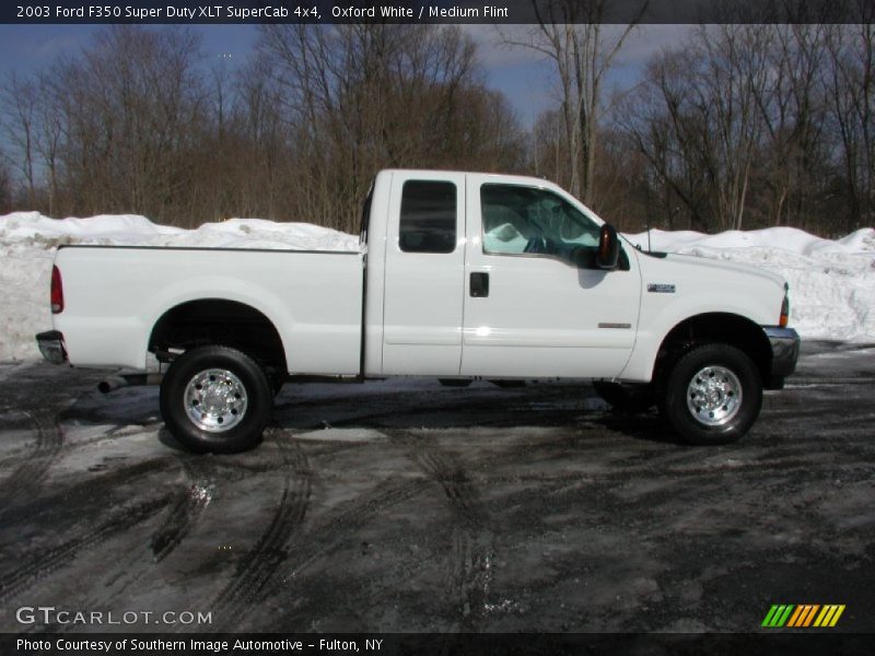 Oxford White / Medium Flint 2003 Ford F350 Super Duty XLT SuperCab 4x4