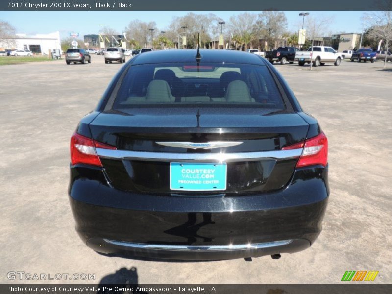Black / Black 2012 Chrysler 200 LX Sedan