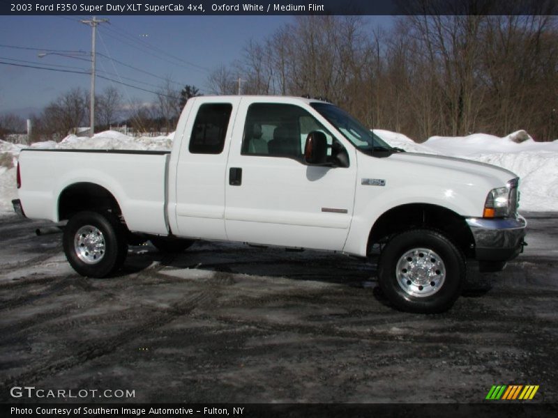 Oxford White / Medium Flint 2003 Ford F350 Super Duty XLT SuperCab 4x4