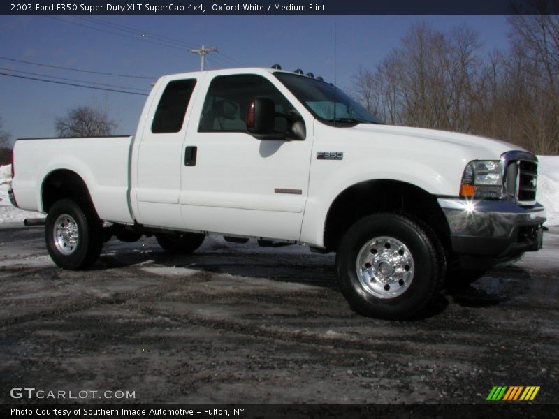 Oxford White / Medium Flint 2003 Ford F350 Super Duty XLT SuperCab 4x4
