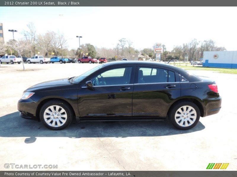 Black / Black 2012 Chrysler 200 LX Sedan