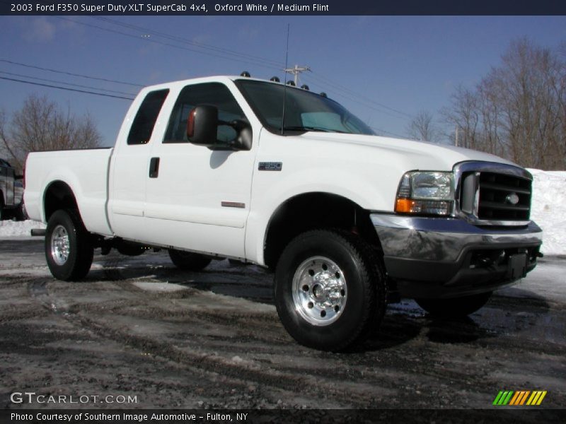 Oxford White / Medium Flint 2003 Ford F350 Super Duty XLT SuperCab 4x4