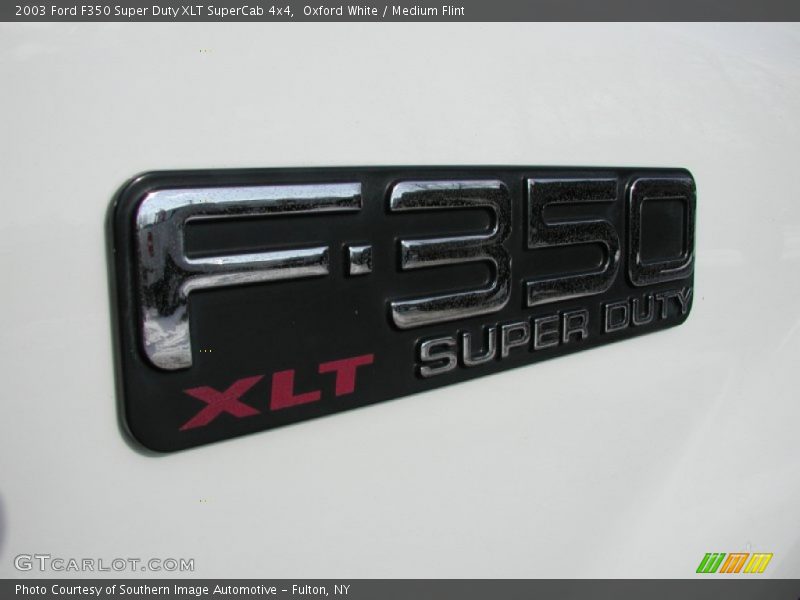 Oxford White / Medium Flint 2003 Ford F350 Super Duty XLT SuperCab 4x4