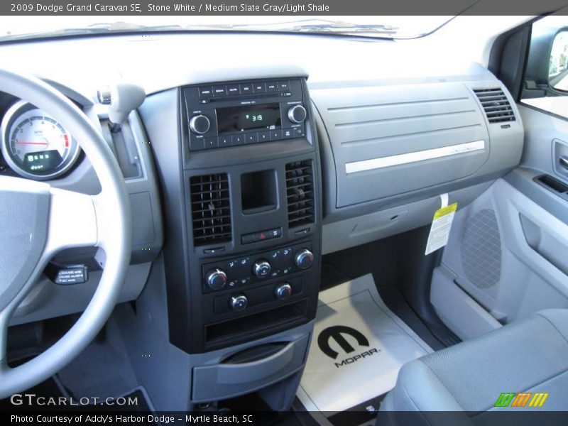 Stone White / Medium Slate Gray/Light Shale 2009 Dodge Grand Caravan SE