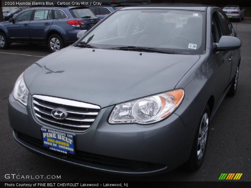 Carbon Gray Mist / Gray 2010 Hyundai Elantra Blue