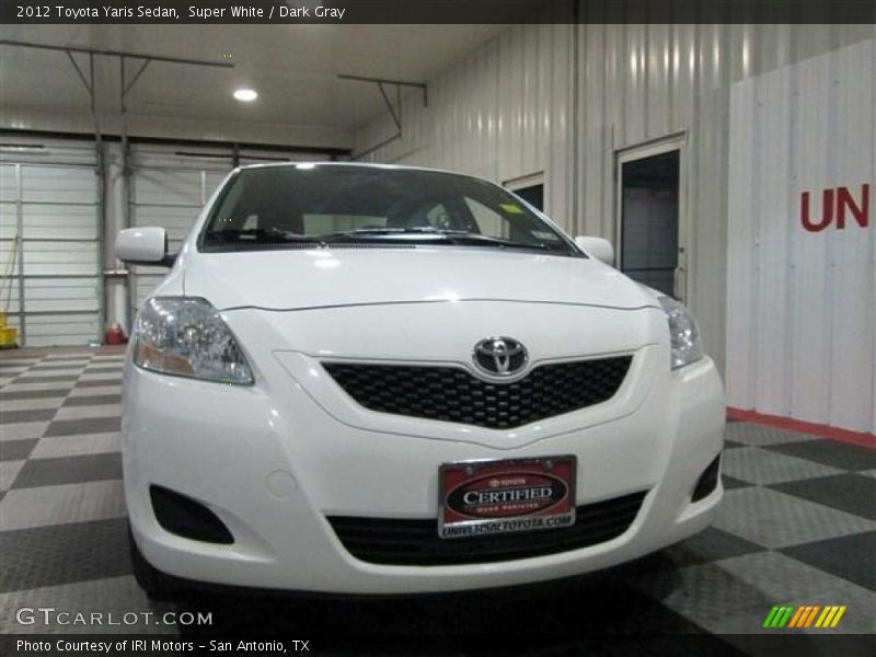 Super White / Dark Gray 2012 Toyota Yaris Sedan
