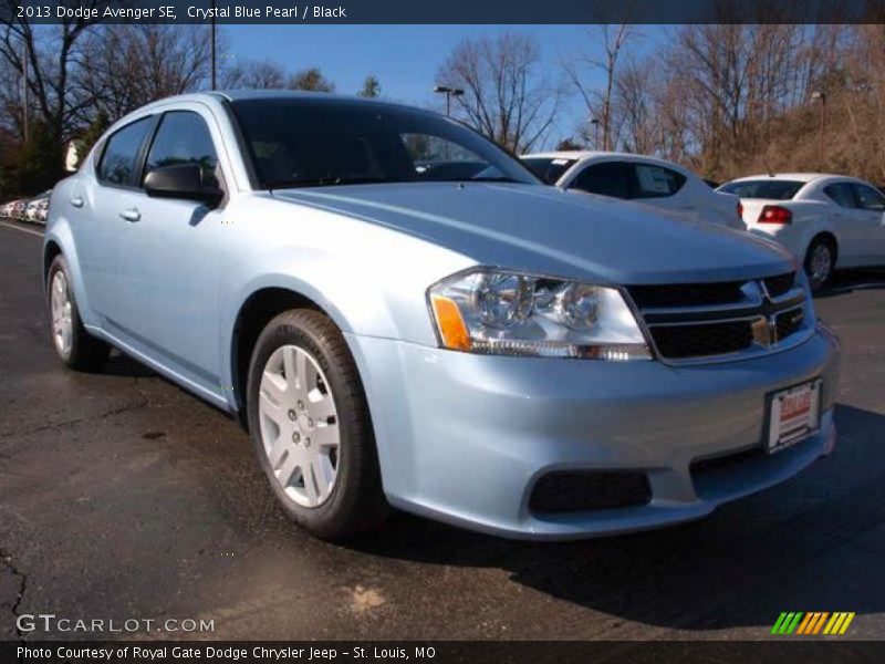 Crystal Blue Pearl / Black 2013 Dodge Avenger SE