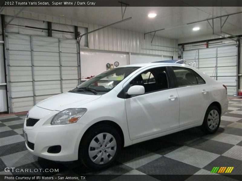 Super White / Dark Gray 2012 Toyota Yaris Sedan