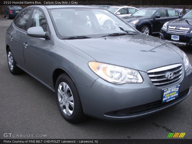 Carbon Gray Mist / Gray 2010 Hyundai Elantra Blue